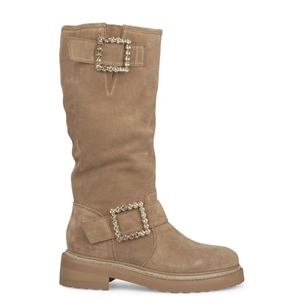 Bottes Plates Alma En Pena Buckles Beige Femme | YJS-71983132